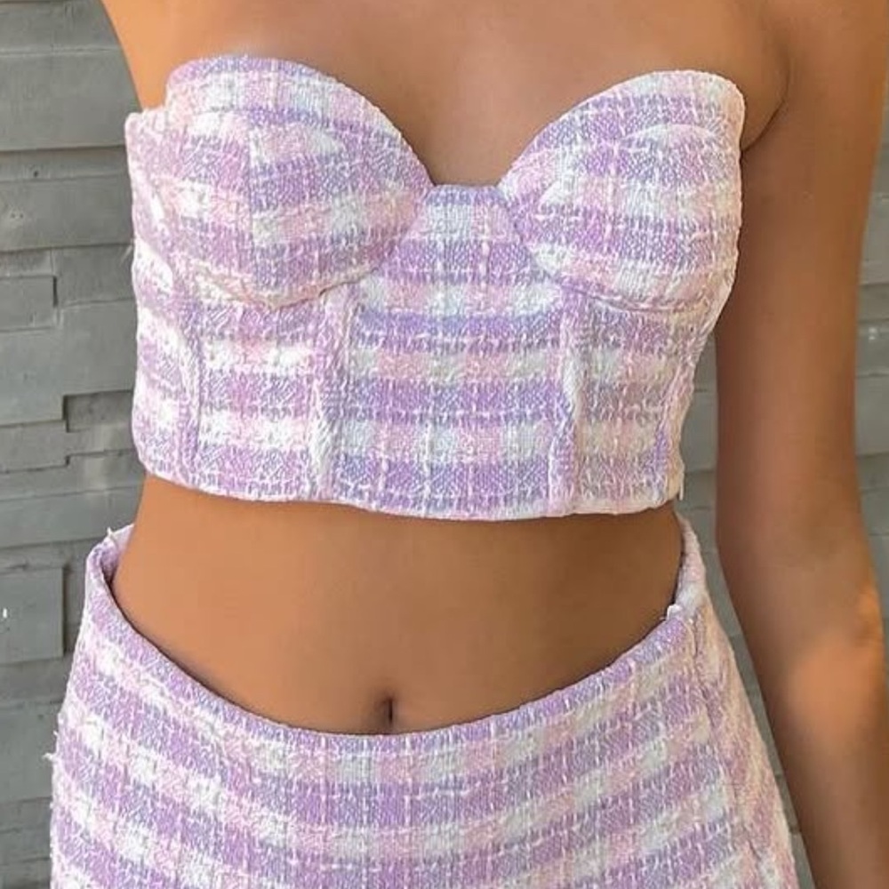 NWT Zara Size S Strapless Corset Spring Summer Top